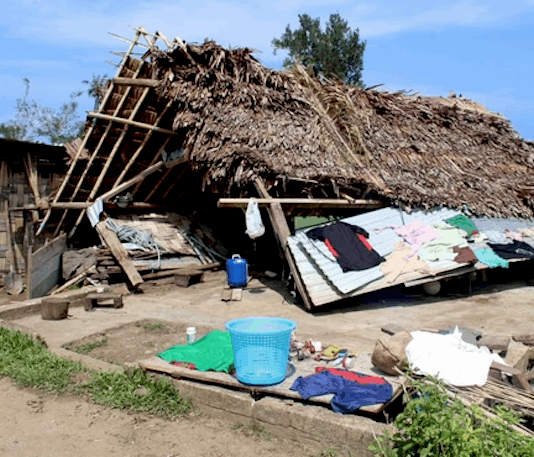Damage to South Pentecost villages in the aftermath of last year's Cyclone Lola