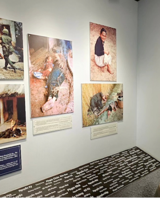 A My Lai massacre display in the Vietnam War Remnants Museum