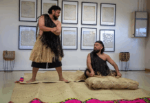 Cousins Kapieri Samisoni and Tristan Petueli embrace their Rotuman culture through dance