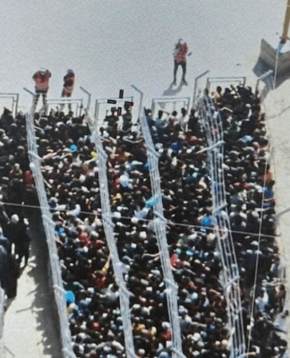 After three months of forced starvation, desperate Palestinians were herded into caged food distribution sites set up by the US and Israeli governments