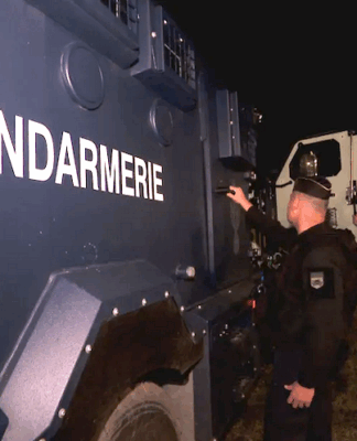 Sixteen Centaur armoured vehicles have been deployed by French security forces in advance of the anniversary of last year's rioting on May 13