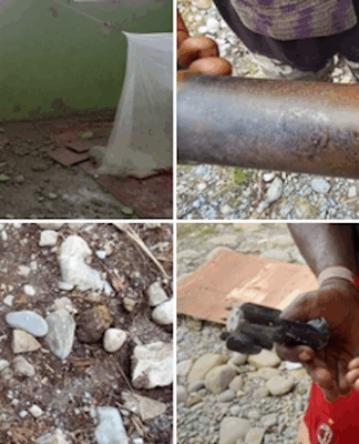 Images have been circulating on social media of Indonesian rockets that have been reportedly fired on villages
