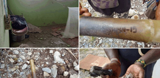 Images have been circulating on social media of Indonesian rockets that have been reportedly fired on villages