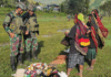 Indonesian Navy (TNI AL) Mobile Yonif 1 Marine Task Force for Indonesian-PNG Border Security soldiers