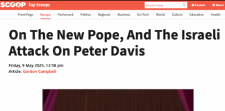 Gordon Campbell's Scoop column on the Pope and the Israeli Institute