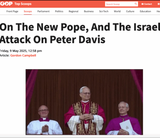 Gordon Campbell's Scoop column on the Pope and the Israeli Institute