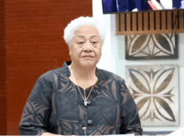 PM Fiame Naomi Mata'afa in Parliament yesterday