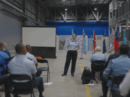 A training session for the UN Pacific peacekeepers cohort