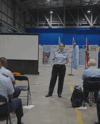 A training session for the UN Pacific peacekeepers cohort
