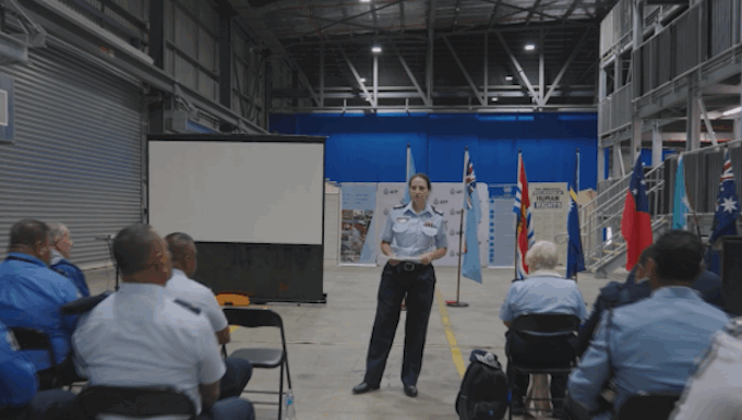 A training session for the UN Pacific peacekeepers cohort