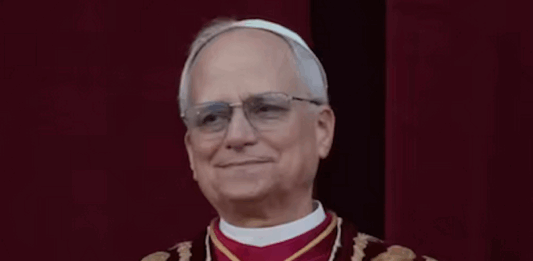 Newly elected Pope Leo XIV appears at the balcony of St Peter’s Basilica at the Vatican