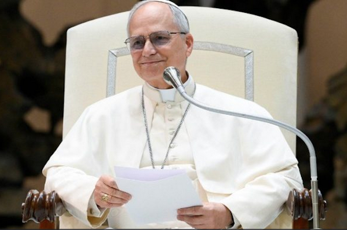 Pope XIV Vat 680wide Pope Leo XIV to journalists