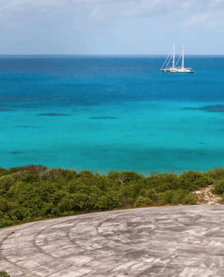 Once a tropical paradise thick with coconut palms, Runit Island is capped by a massive concrete structure