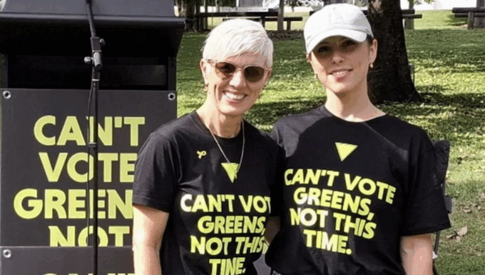 Advance director Sandra Bourke (left) and Roslyn Mendelle
