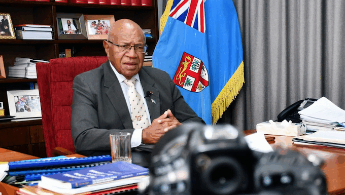 Fiji Prime Minister Sitiveni Rabuka