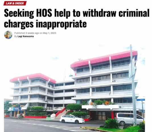 The 1 May 2025 report by Talamua Online that led to the criminal libel case