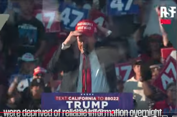 Trump disinfo RSF 680wide US President Donald Trump has deprived more than 400 million citizens of reliable information overnight