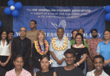 University of the South Pacific student journalists and guests