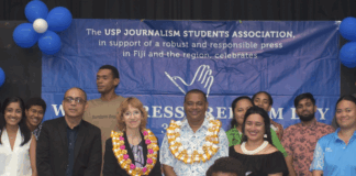 University of the South Pacific student journalists and guests