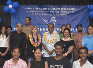 University of the South Pacific student journalists and guests