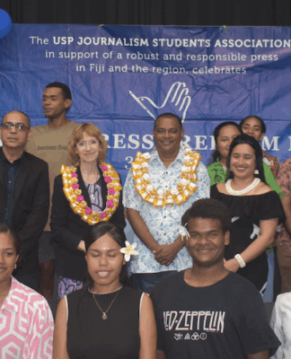 University of the South Pacific student journalists and guests