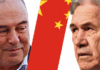 Cook Islands Prime Minister Mark Brown (left) and NZ Foreign Minister Winston Peters