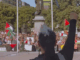 Te Pāti Māori co-leader Debbie Ngarewa-Packer at a pro-Palestinian rally outside the NZ Parliament