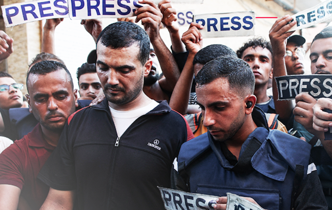 Gaza journos RSF 680wide For more than 20 months, Israeli authorities have barred foreign journalists from entering the Gaza Strip, and the Israeli military have killed nearly 200 Palestinian journalists