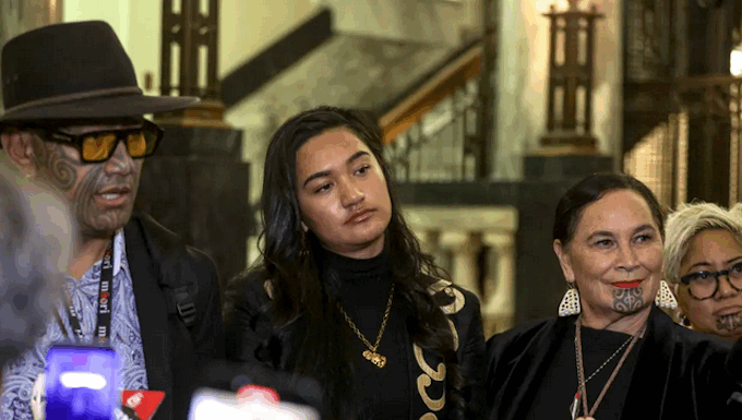 Te Pāti Māori's Rawiri Waititi (from left), Hana Rāwhiti Maipi-Clarke and Debbie Ngarewa-Packer . . . punished