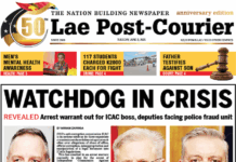 How the Lae edition of the PNG Post-Courier reported the crisis