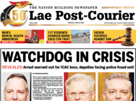 How the Lae edition of the PNG Post-Courier reported the crisis