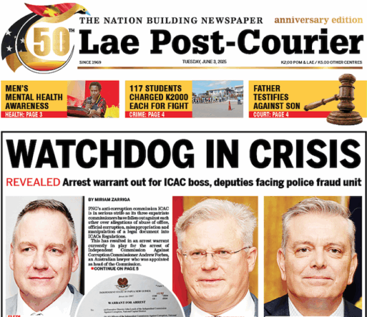 How the Lae edition of the PNG Post-Courier reported the crisis