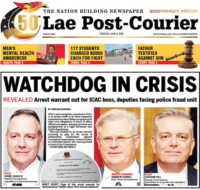 ICAC crisis RNZ 680wide How the Lae edition of the PNG Post-Courier reported the crisis