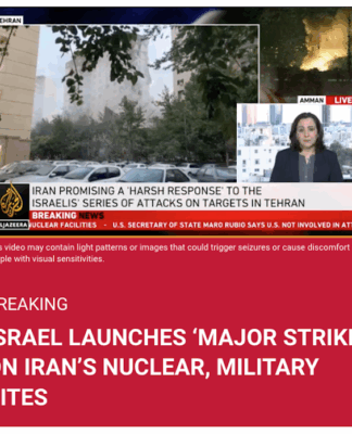 Explosions have been reported across Tehran after the Israeli air force conducted air strikes