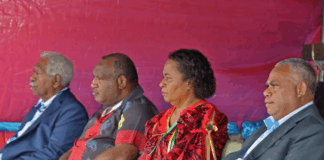 PNG Prime Minister James Marape (second from left) and other Melanesian leaders at the MSG summit