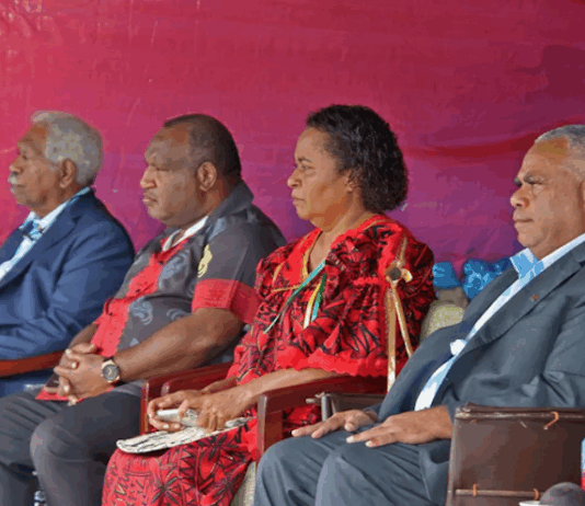 PNG Prime Minister James Marape (second from left) and other Melanesian leaders at the MSG summit