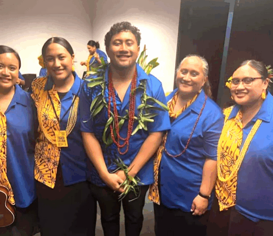 Mele Ikiua with four of her five children: Eunique Ikiua (from left), Kaira-Jo Talagi-Ikiua, Topui Jnr Talagi-Ikiua, Mele, and Hannah Edwards-Ikiua