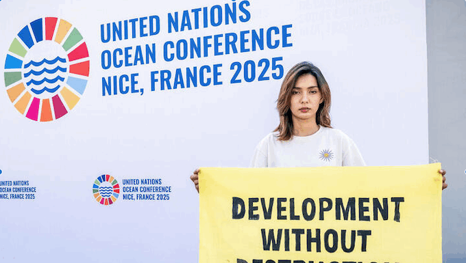 Thai advocate and Miss Earth Thailand, Baitong Jareerat, calls for ocean protection