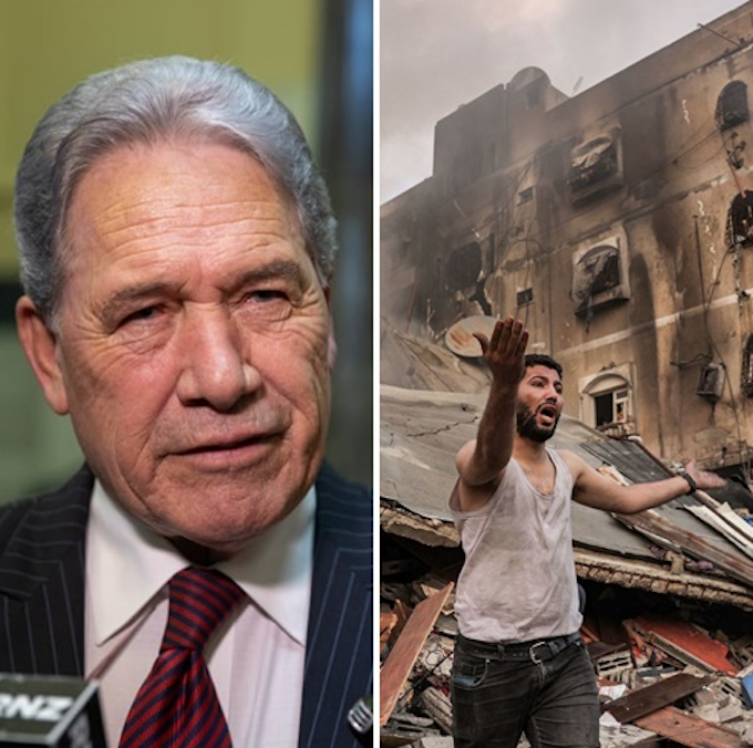 Peters & Gaza ATC 680tall NZ Foreign Minister Winston Peters gave the game away