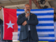 NCD Governor Powes Parkop with a West Papua flag