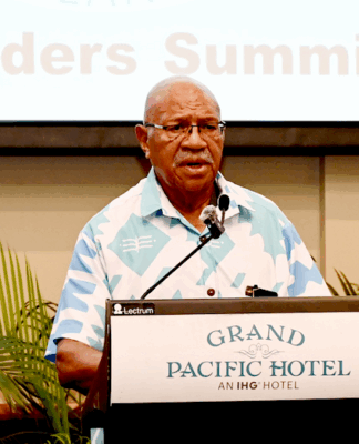 Fiji Prime Minister Sitiveni Rabuka