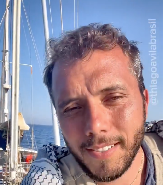 Thiago Ávila AJ 680tall Gaza Freedom Flotilla peace activist Thiago Ávila