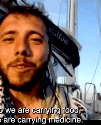 Why Israel’s ‘humane’ propaganda is such a sinister facade Gaza Freedom Flotilla peace activist Thiago Ávila in an interview with journalist Abby Martin before being kidnapped by Israeli forces