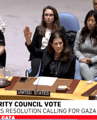 The lone US vote against Gaza peace