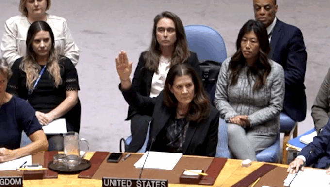 The lone US vote against Gaza peace