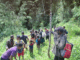 West Papuan villagers fleeing fighting between the Indonesian military and pro-independence militants to Sugapa, the capital of Intan Jaya regency