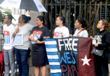 Fiji protesters in support of a "Free West Papua"