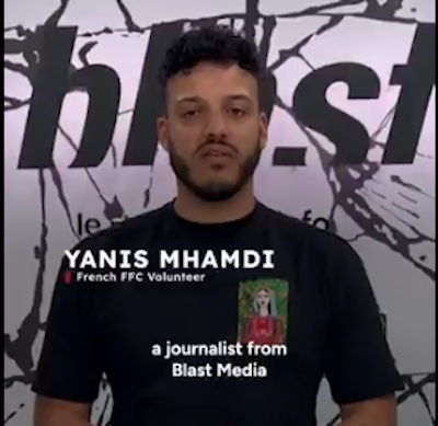 French journalist Yanis Mhandi on board the Madleen