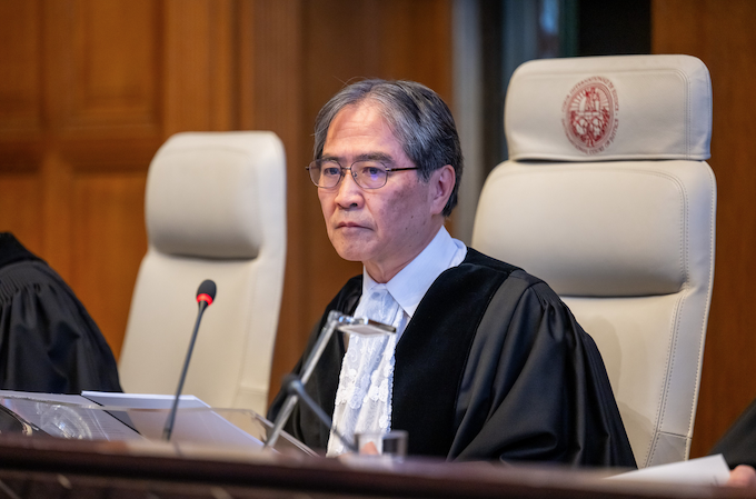 The president of the International Court of Justice (ICJ), Yuji Iwasawa,
