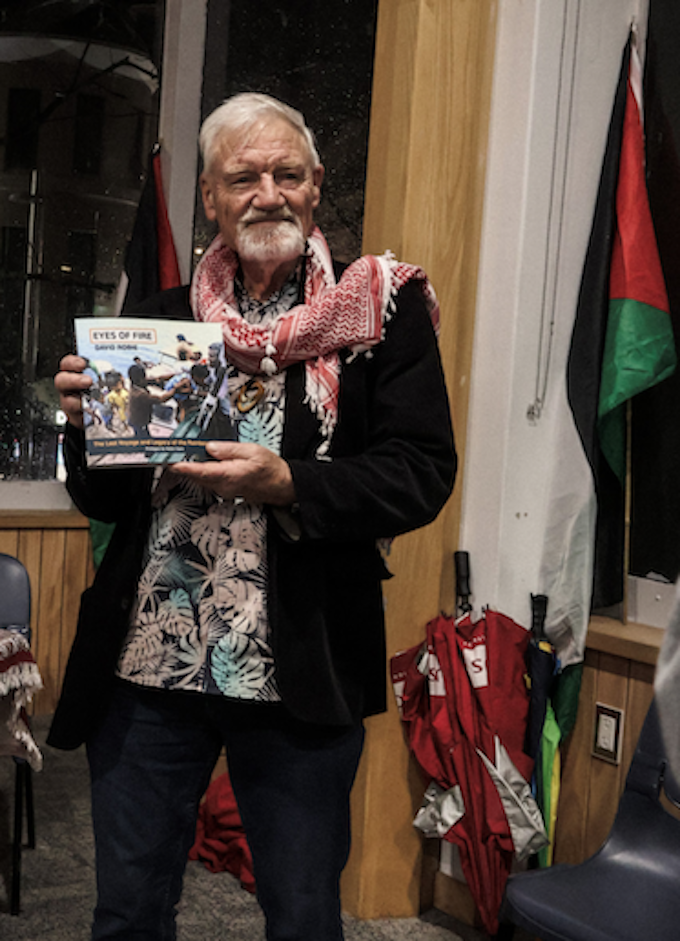 David Robie Michelle Beard 680wide David Robie with his latest book, Eyes of Fire: Last voyage and the Legacy of the Rainbow Warrior
